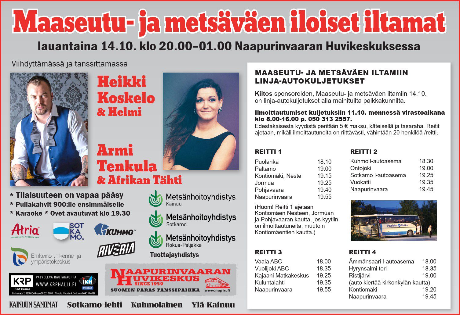 Maaseutu- ja metsäväen iloiset iltamat